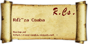 Róza Csaba névjegykártya